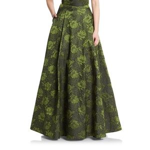 Alice + Olivia 'Carey' Green Floral Jacquard